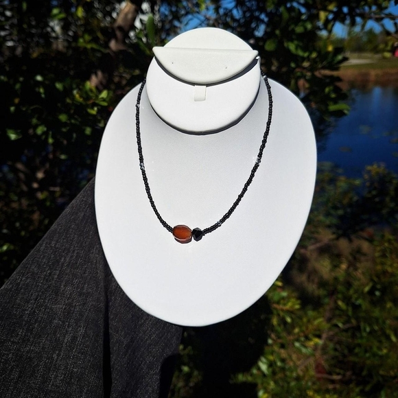 Carnelian, Tourmaline Necklace ~ Handcrafted Jewelry - Picture 4 of 9